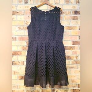Lane Bryant black eyelet dress